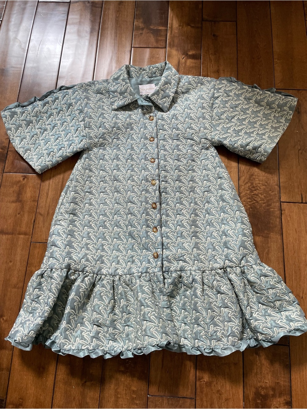 Kika Vargas Puffy Button Up Dress Size XS